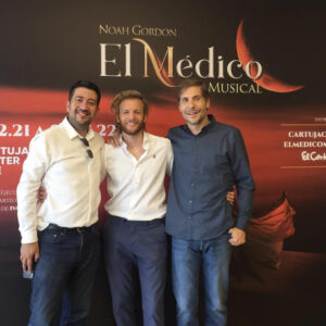 Iván Macías, Guido Balzaretti y Dario y Regattieri en la rueda de prensa de El Médico